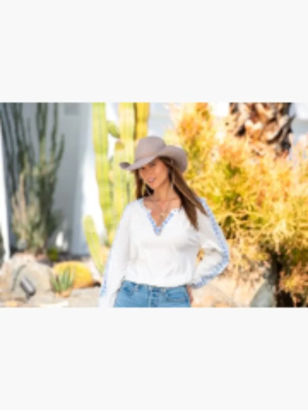 Women's Cowboy Hat with UPF 50+ Sun Protection, Adjustable Fit, Packable